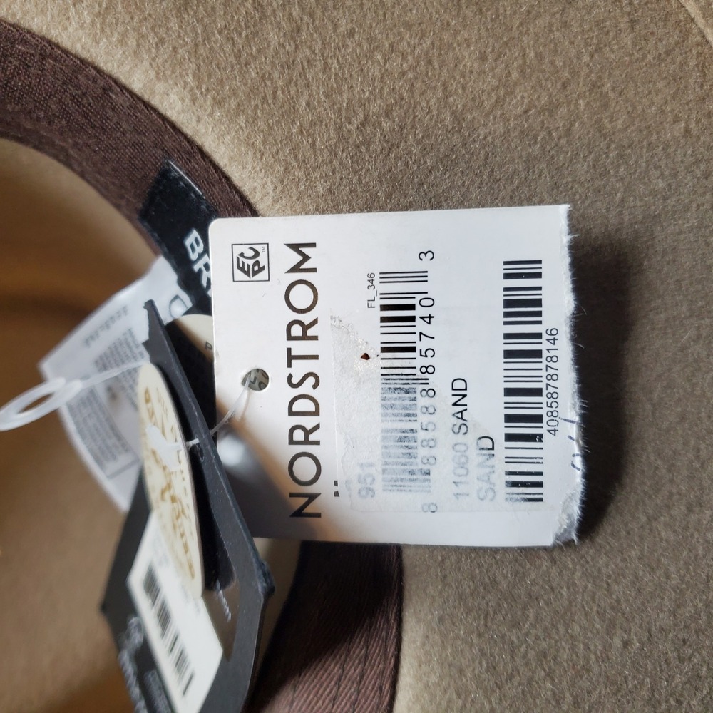 Brixton Messer Western WOOL Sand Color Fedora HAT Womens Nordstrum Medium New - Picture 6 of 10